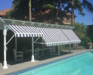 Italia Full Cassette and No Headbox Drop Arm Awnings