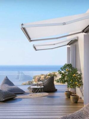 Base Plus Full Cassette Folding Arm Awning