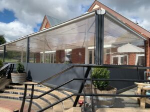 eZip Blind in Clear PVC or Screen fabric