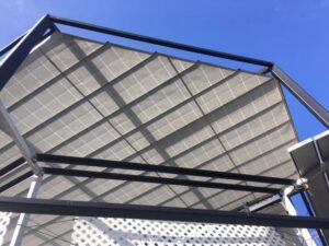 Pleated Patio Awning on Tracks
