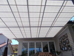 Pleated Patio Awning on Tracks
